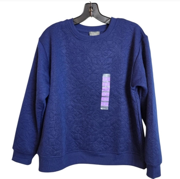 Berkley & Unbranded 2 Sweaters Basket Wave & Textured Stitch Brown Blue Small - Picture 3 of 17